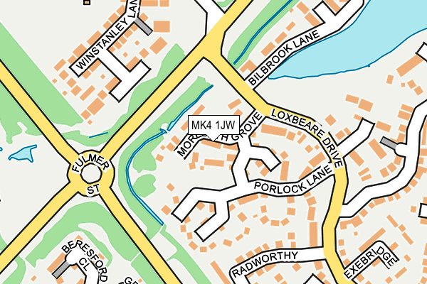 MK4 1JW map - OS OpenMap – Local (Ordnance Survey)