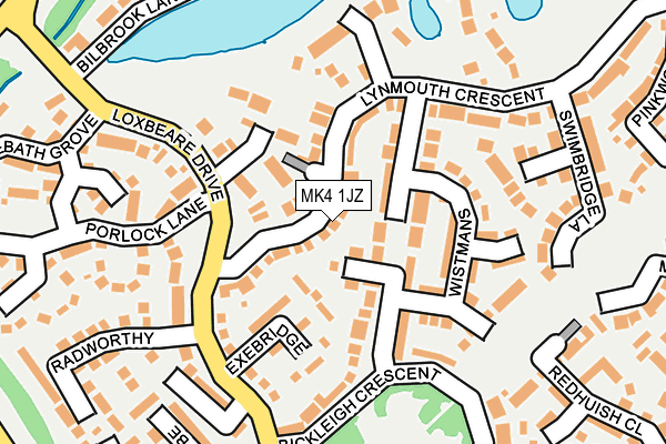 MK4 1JZ map - OS OpenMap – Local (Ordnance Survey)