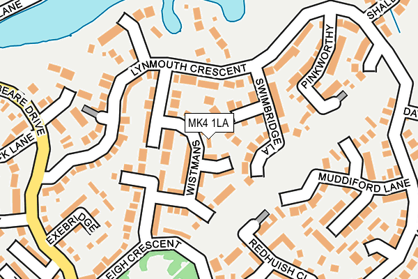 MK4 1LA map - OS OpenMap – Local (Ordnance Survey)
