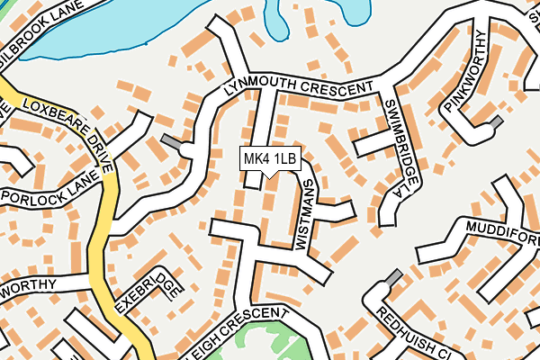 MK4 1LB map - OS OpenMap – Local (Ordnance Survey)