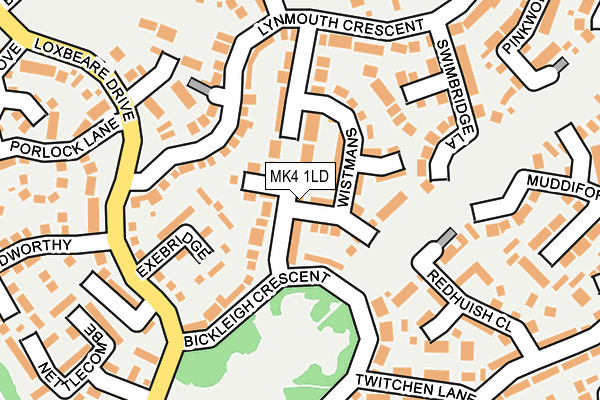 MK4 1LD map - OS OpenMap – Local (Ordnance Survey)
