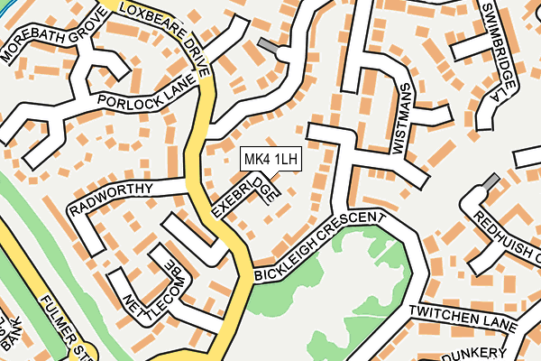 MK4 1LH map - OS OpenMap – Local (Ordnance Survey)