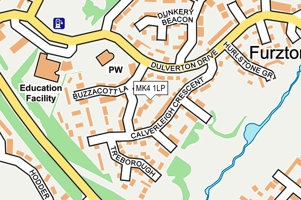 MK4 1LP map - OS OpenMap – Local (Ordnance Survey)