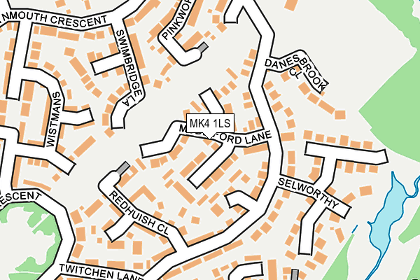 MK4 1LS map - OS OpenMap – Local (Ordnance Survey)