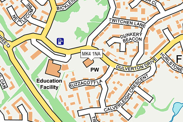 MK4 1NA map - OS OpenMap – Local (Ordnance Survey)