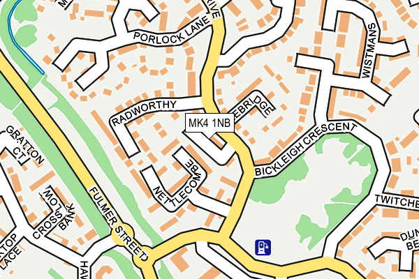 MK4 1NB map - OS OpenMap – Local (Ordnance Survey)