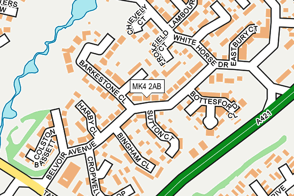 MK4 2AB map - OS OpenMap – Local (Ordnance Survey)