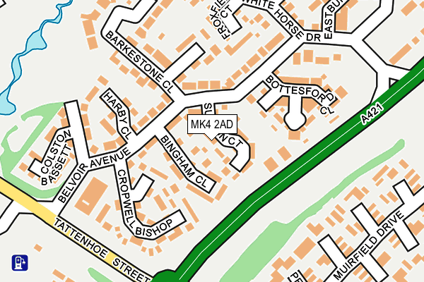 MK4 2AD map - OS OpenMap – Local (Ordnance Survey)