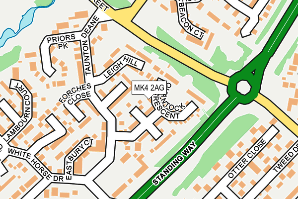 MK4 2AG map - OS OpenMap – Local (Ordnance Survey)