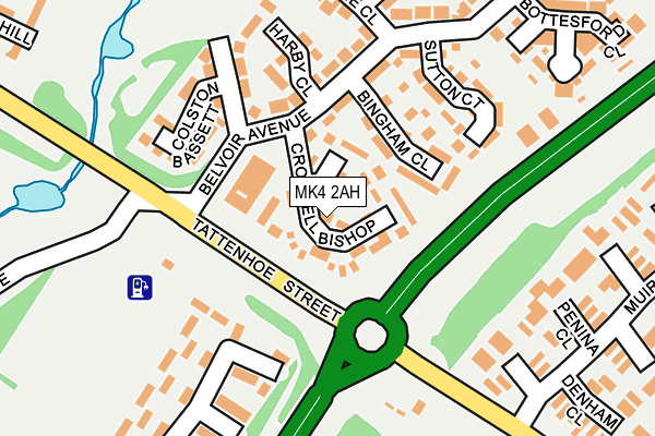 MK4 2AH map - OS OpenMap – Local (Ordnance Survey)