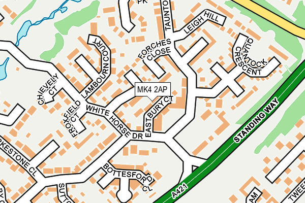 MK4 2AP map - OS OpenMap – Local (Ordnance Survey)