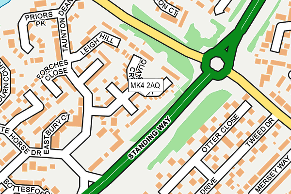 MK4 2AQ map - OS OpenMap – Local (Ordnance Survey)