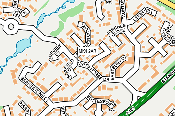 MK4 2AR map - OS OpenMap – Local (Ordnance Survey)