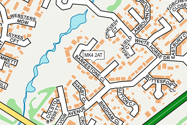 MK4 2AT map - OS OpenMap – Local (Ordnance Survey)