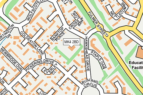MK4 2BD map - OS OpenMap – Local (Ordnance Survey)