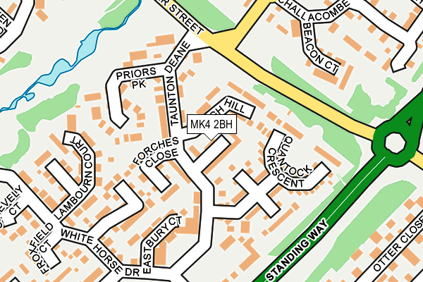 MK4 2BH map - OS OpenMap – Local (Ordnance Survey)