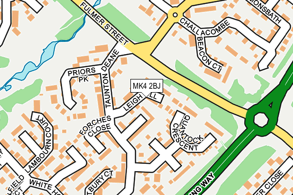 MK4 2BJ map - OS OpenMap – Local (Ordnance Survey)