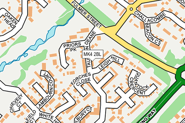 MK4 2BL map - OS OpenMap – Local (Ordnance Survey)