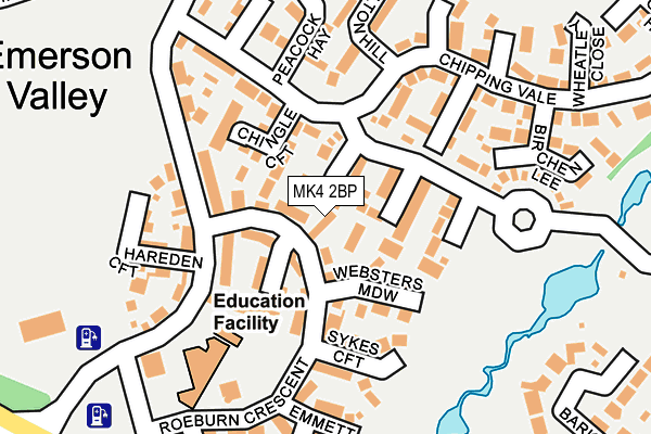 MK4 2BP map - OS OpenMap – Local (Ordnance Survey)