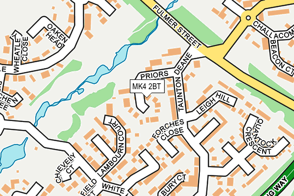 MK4 2BT map - OS OpenMap – Local (Ordnance Survey)