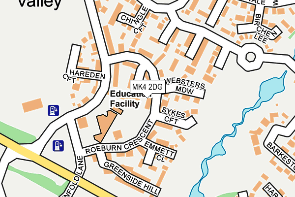 MK4 2DG map - OS OpenMap – Local (Ordnance Survey)