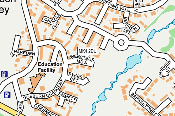 MK4 2DU map - OS OpenMap – Local (Ordnance Survey)