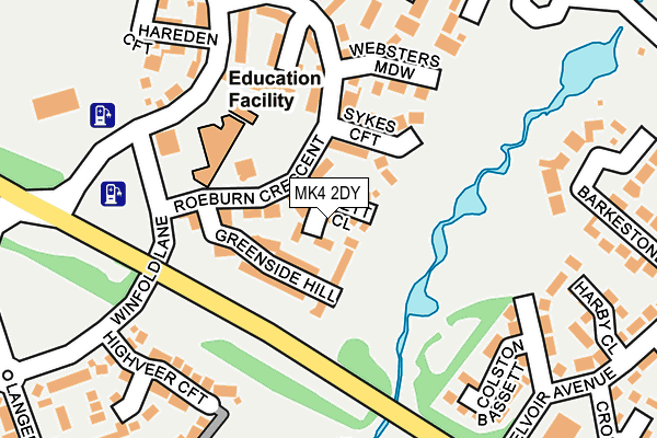 MK4 2DY map - OS OpenMap – Local (Ordnance Survey)