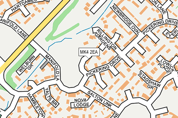 MK4 2EA map - OS OpenMap – Local (Ordnance Survey)