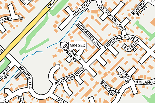 MK4 2ED map - OS OpenMap – Local (Ordnance Survey)