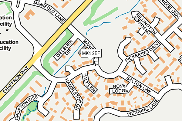 MK4 2EF map - OS OpenMap – Local (Ordnance Survey)