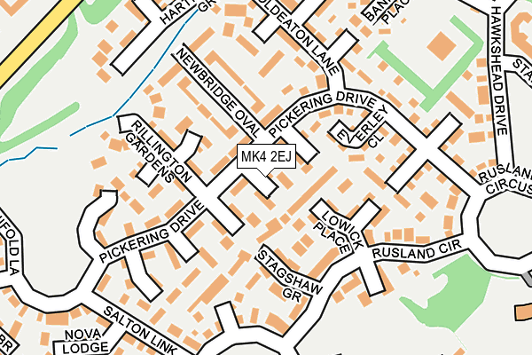 MK4 2EJ map - OS OpenMap – Local (Ordnance Survey)