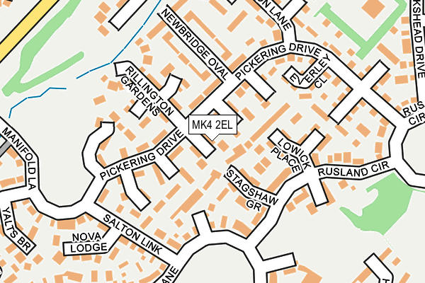 MK4 2EL map - OS OpenMap – Local (Ordnance Survey)