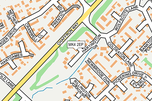 MK4 2EP map - OS OpenMap – Local (Ordnance Survey)