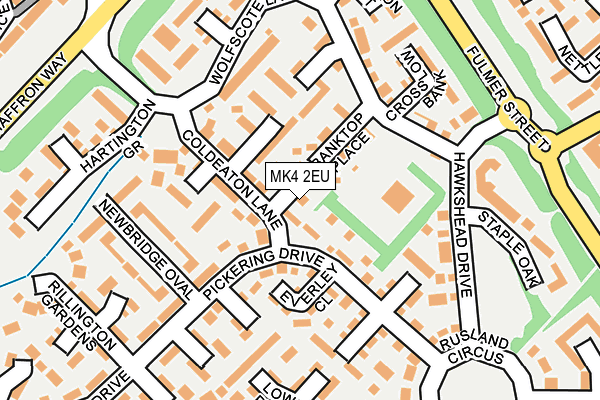 MK4 2EU map - OS OpenMap – Local (Ordnance Survey)