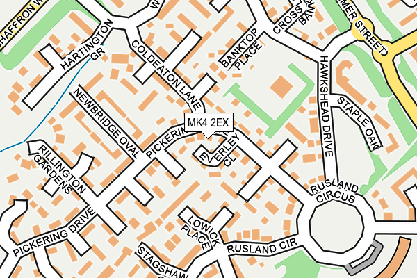 MK4 2EX map - OS OpenMap – Local (Ordnance Survey)