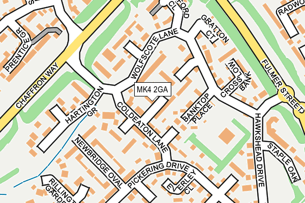 MK4 2GA map - OS OpenMap – Local (Ordnance Survey)