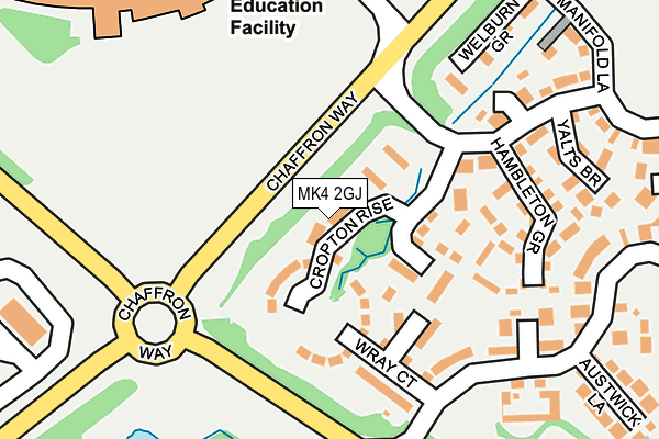 MK4 2GJ map - OS OpenMap – Local (Ordnance Survey)