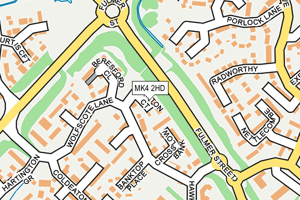 MK4 2HD map - OS OpenMap – Local (Ordnance Survey)
