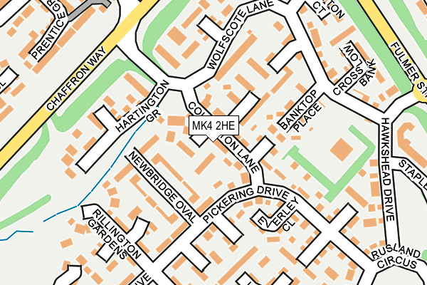 MK4 2HE map - OS OpenMap – Local (Ordnance Survey)