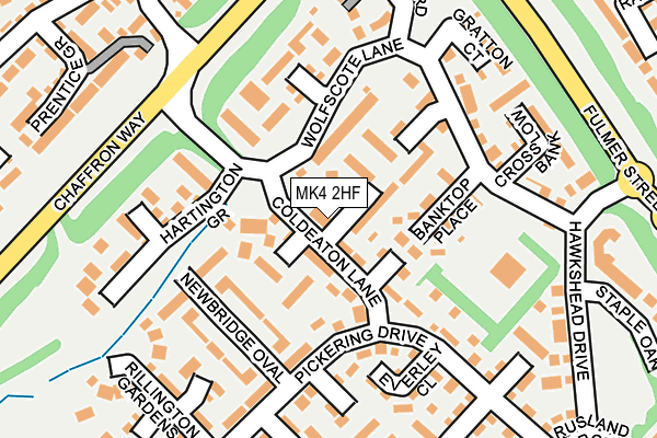 MK4 2HF map - OS OpenMap – Local (Ordnance Survey)