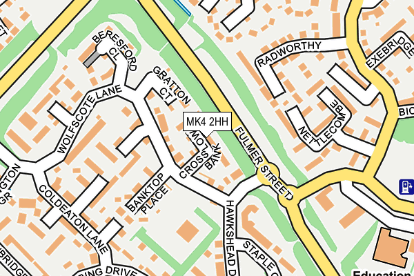 MK4 2HH map - OS OpenMap – Local (Ordnance Survey)