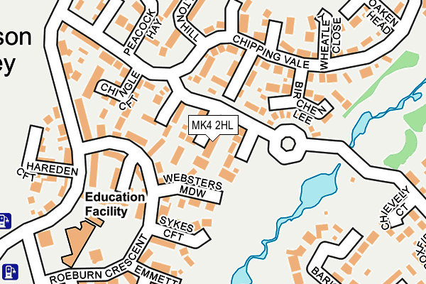 MK4 2HL map - OS OpenMap – Local (Ordnance Survey)