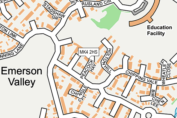 MK4 2HS map - OS OpenMap – Local (Ordnance Survey)