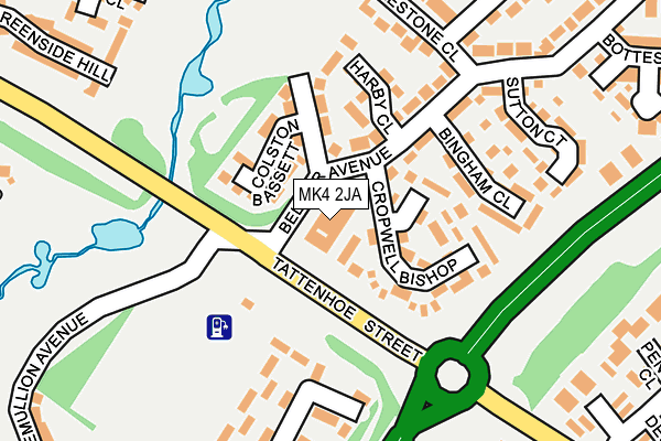 MK4 2JA map - OS OpenMap – Local (Ordnance Survey)