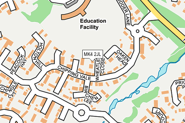 MK4 2JL map - OS OpenMap – Local (Ordnance Survey)