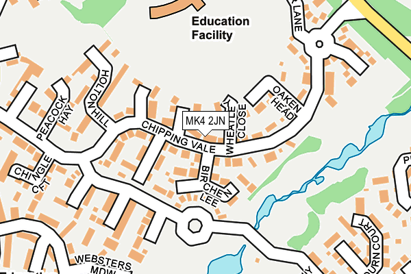 MK4 2JN map - OS OpenMap – Local (Ordnance Survey)