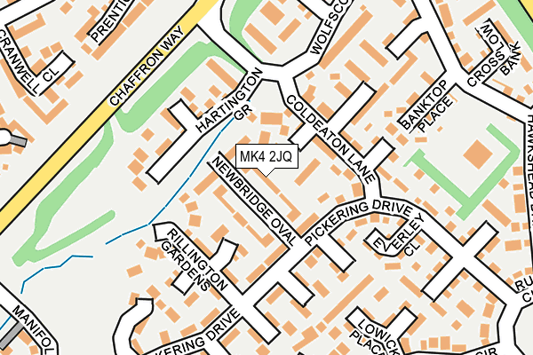 MK4 2JQ map - OS OpenMap – Local (Ordnance Survey)