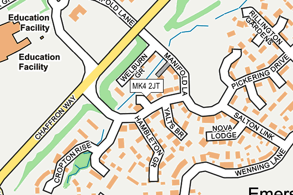 MK4 2JT map - OS OpenMap – Local (Ordnance Survey)