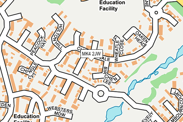 MK4 2JW map - OS OpenMap – Local (Ordnance Survey)