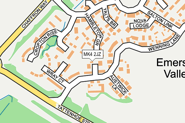 MK4 2JZ map - OS OpenMap – Local (Ordnance Survey)